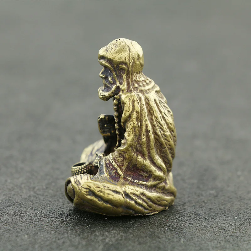 Миниатюрная винтажная латунная статуя Будды Dharma держатель для благовоний