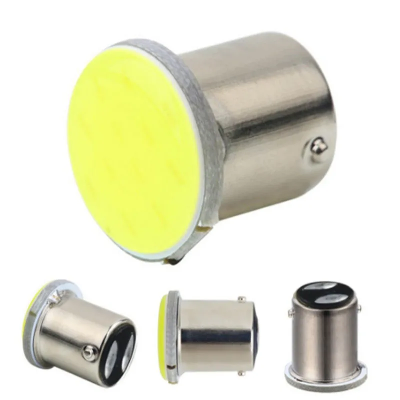 1X высокояркий светодиод S25 1156 BA15S COB 12 SMD P21W автомобильный сигнал цвет: белый желтый