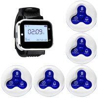 jingle bells wireless calling system 5 calling buttons 1 watch pager for restaurant cafe bar wireless service call bells
