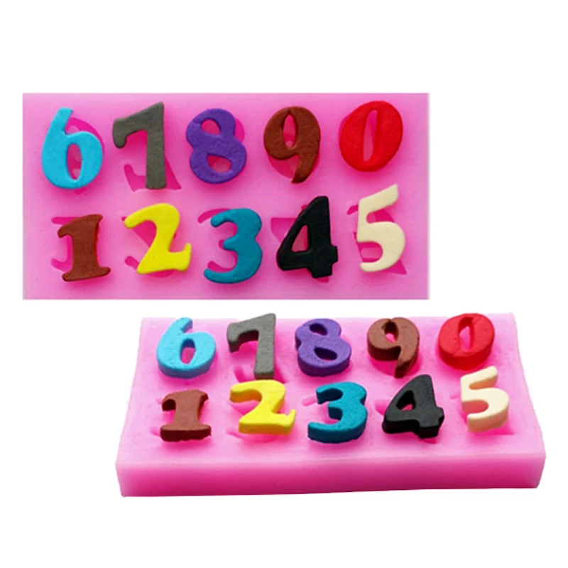 10 цифр для фотосъемки по случаю Дня рождения украшение торта фонданта