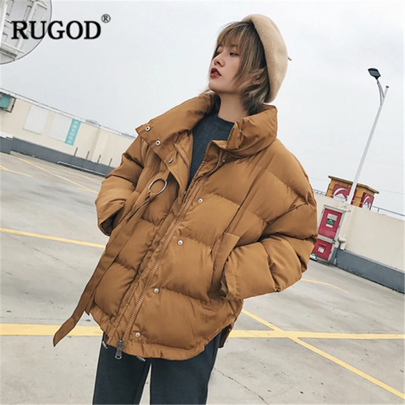 RUGOD, зимняя куртка для женщин, толстая, с хлопковой подкладкой, с длинным рукавом, зимнее пальто, парки для женщин, высокое качество, женское ветрозащитное пальто