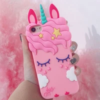 for iphone 5s unicorn phone case for iphone se 2020 xr xs 8 8plus 7 7plus 6 6s plus cute cartoon horse soft back cover girl case