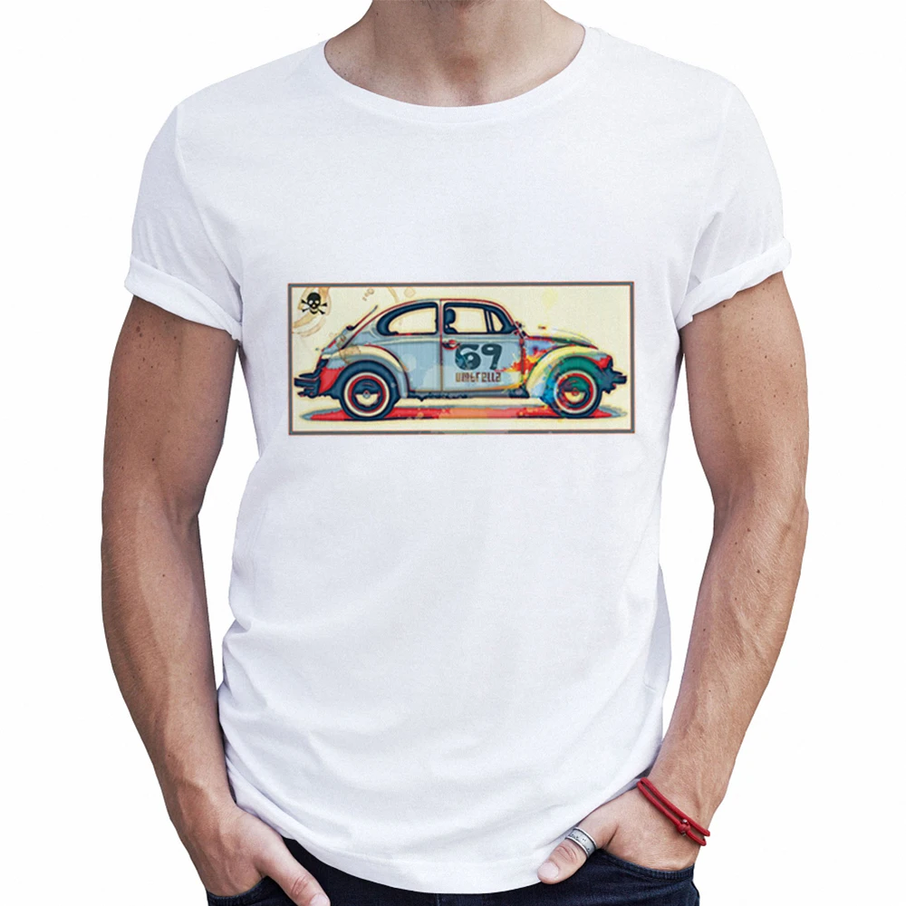 2018 Новый Hipster стайлинга автомобилей футболка Для мужчин Harajuku s Tumblr дизайнерская