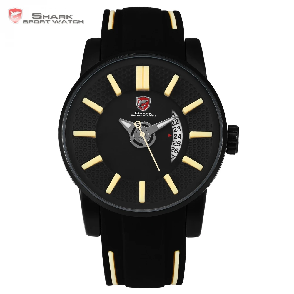 Серый Reef Shark Спортивные Часы 2017 НОВЫЙ Люксовый Бренд Мужчины Дата хаки Аналоговый