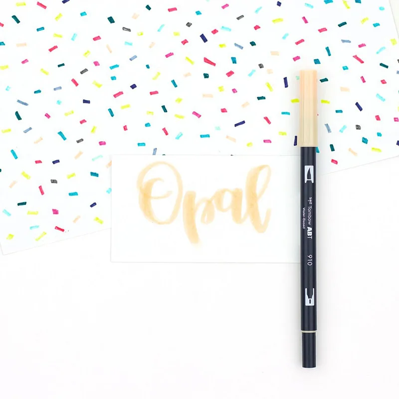 910 TOMBOW AB-T художественная кисть Ручка японская каллиграфия ручка 96 цветов Двойные головки Профессиональный водный маркер ручка для рисования - Цвет: 910