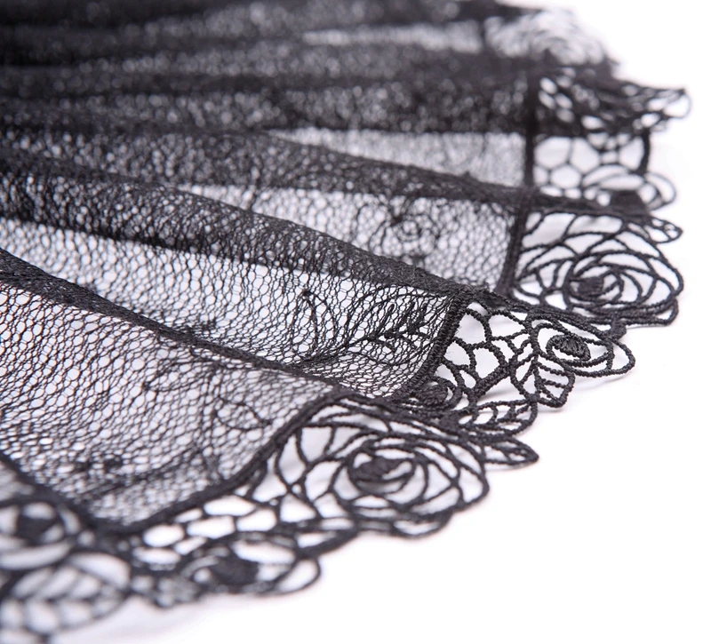2Yards Black Exquisite Embroidered Flower Lace Trim High Quality Fabric DIY Craft&ampSewing Dress Clothing Accessories ~ | Дом и сад