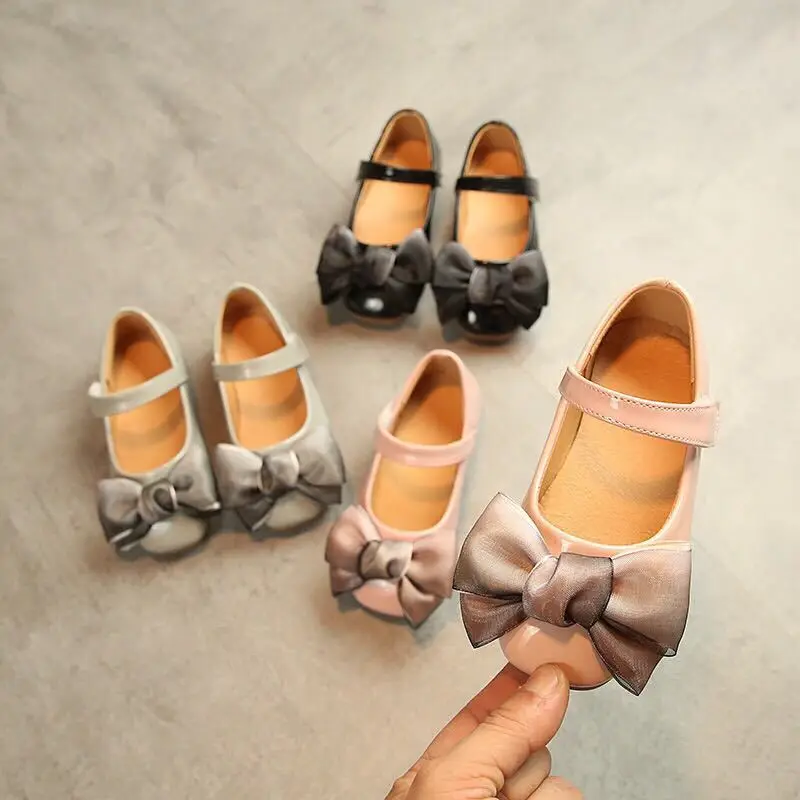 

Children Shoes 2021 New Fashion Girls Baby Leather Shoes Kids Girls Princess bowknot Shoes Dance Shoes Size 21-36 SH19021