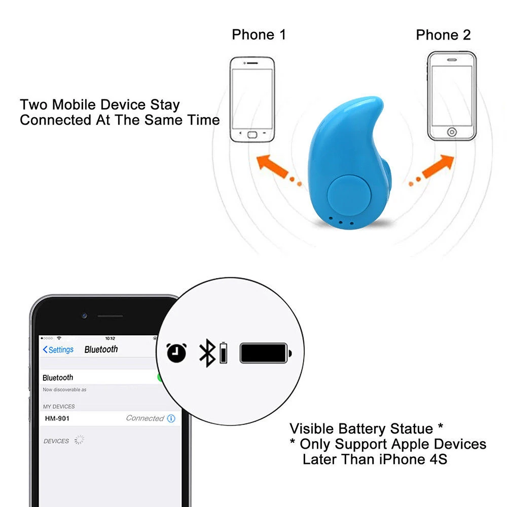 Беспроводные наушники вкладыши S530 S530X Mini с басами Bluetooth гарнитура стерео для