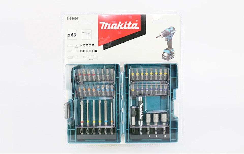 Японский набор сверл Makita 43 шт. Набор отверток Набор цветных отверток головка крестовины типа цветка головка Шестигранная розетка детали инструмента