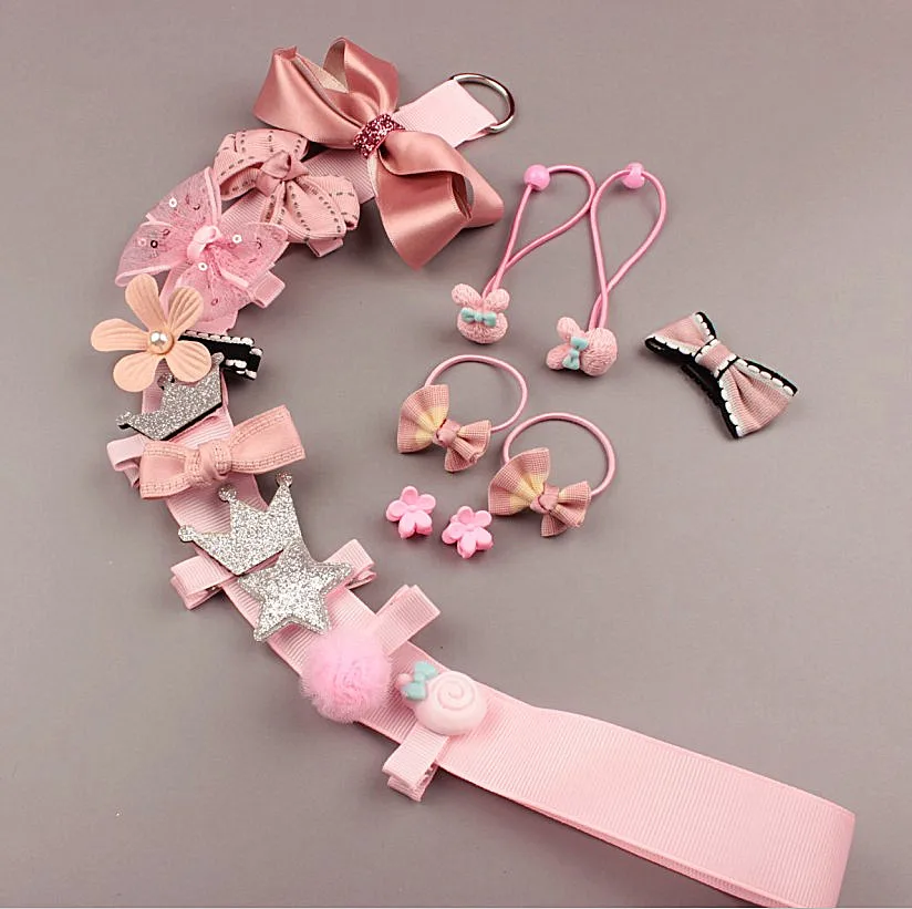 17 шт. милые заколки для волос маленьких девочек с героями мультфильмов бант