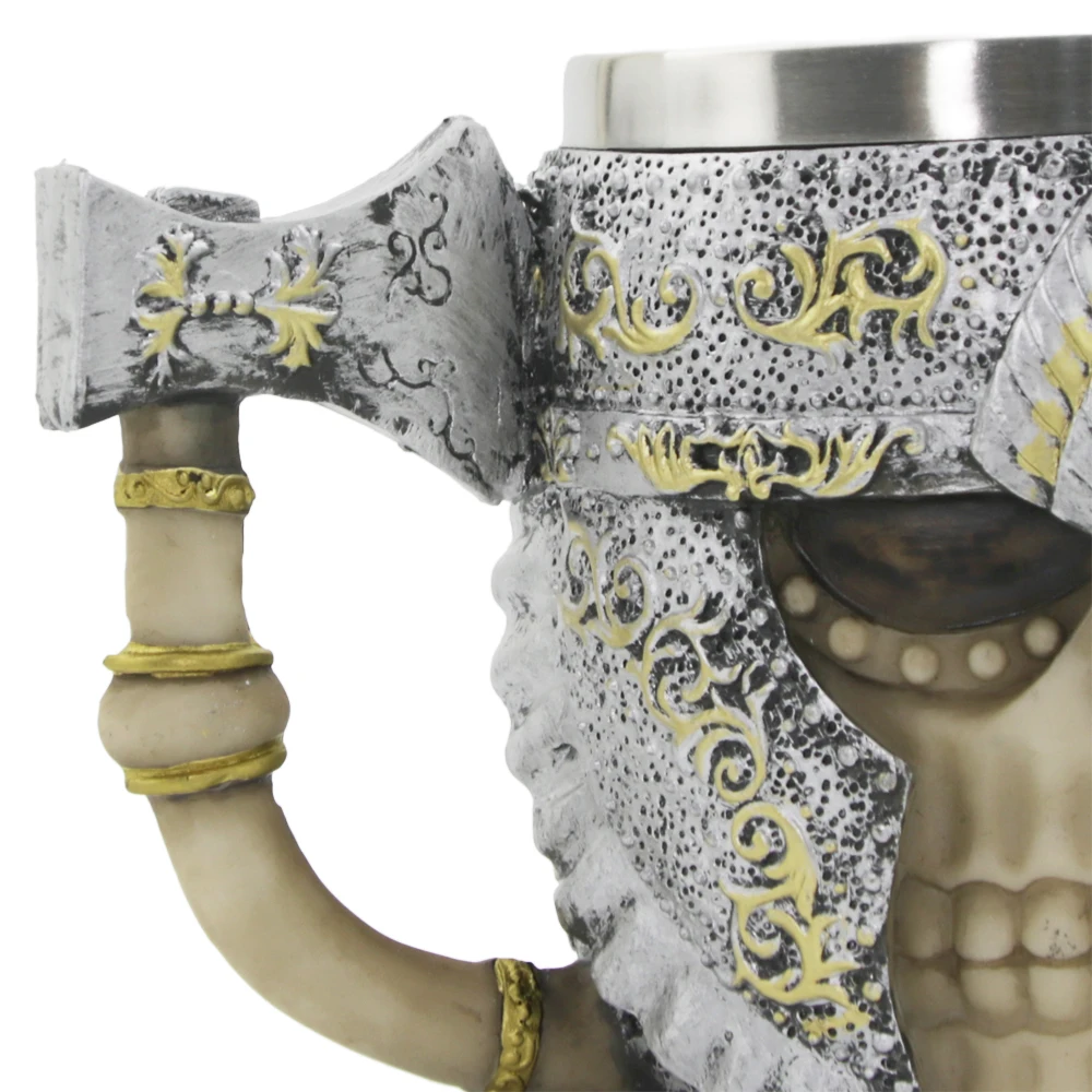 1 шт. 3d кружка с топором и рукояткой Викинга воина черепа battleakx Tankard украшение для