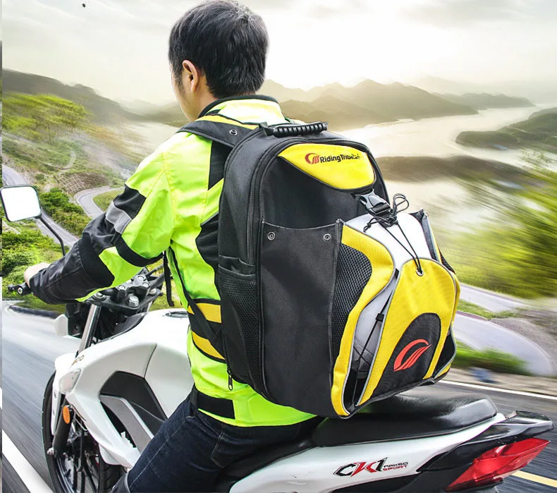 

Motorcycle Helmet Backpack Waterproof Backpack Bag Motorcycle Helmet Rucksack Luggage Cycling Tank Bag Motorcycle Racing Bag