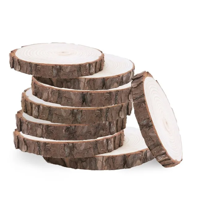 5pcs Natural Round Wooden Slice Cup Mat Coaster Tea Coffee Mug Drinks Holder for DIY Tableware Decor Durable