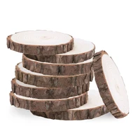5pcs natural round wooden slice cup mat coaster tea coffee mug drinks holder for diy tableware decor durable