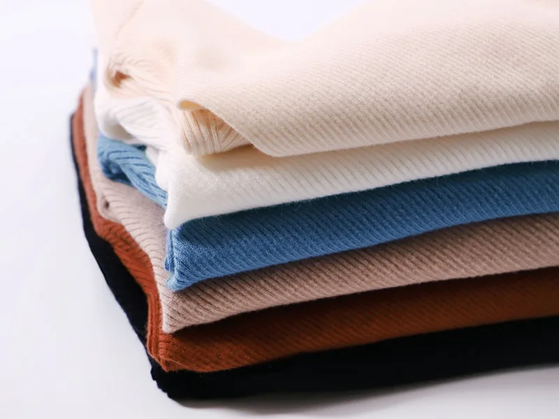 ONLYSVTER Sexy V Neck Wrap Women Pullover Sweaters Autumn Winter Long Sleeve Soft Casual Jumper Ribbed Knitted Pull Top Femme
