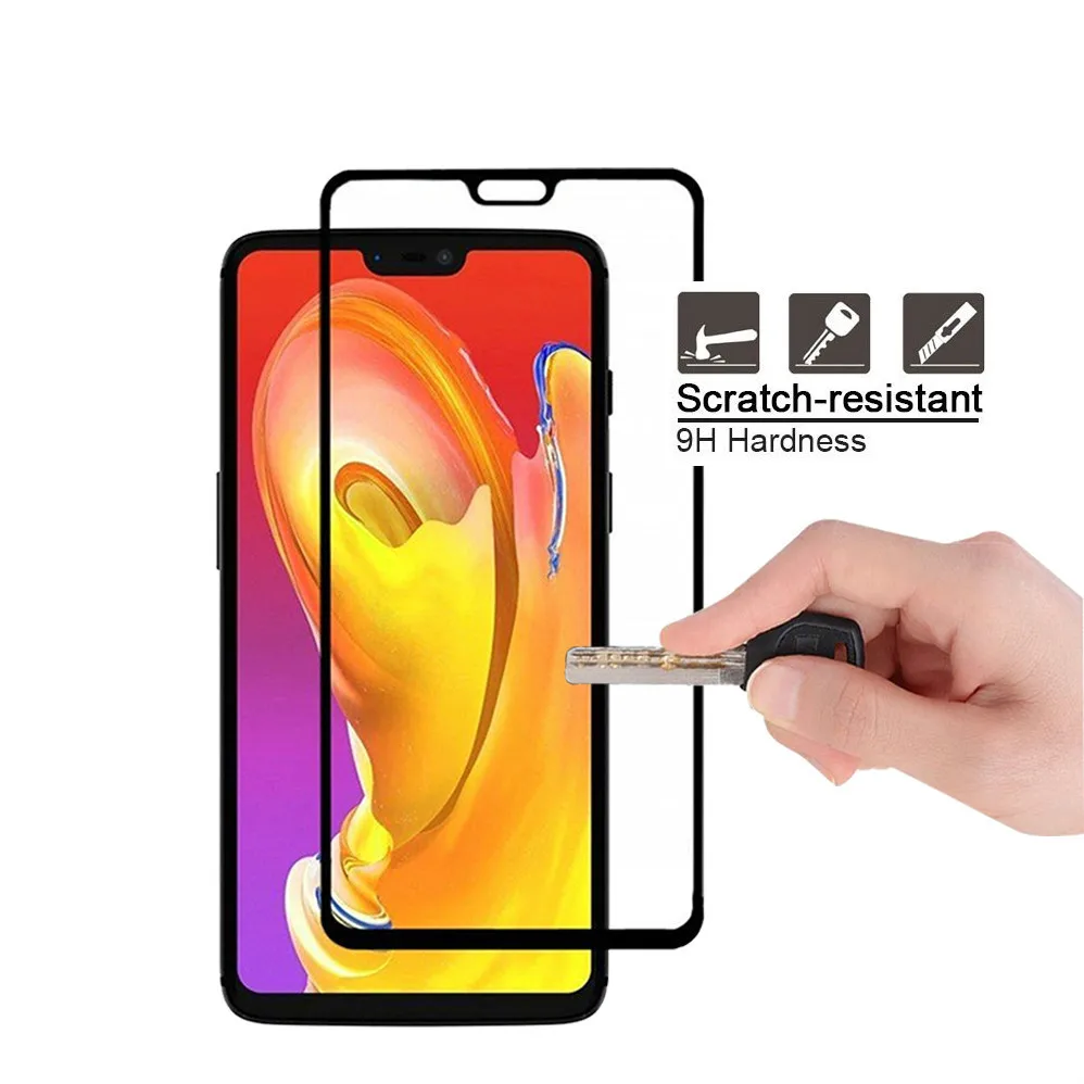 Для Oneplus 6 A6000 полное покрытие 0 3 мм 2.5D Закаленное стекло Защита экрана от царапин