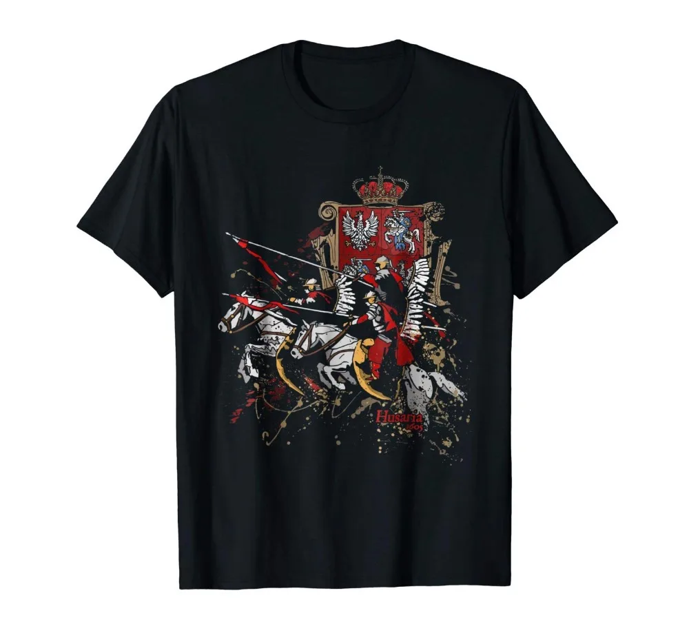 

Polish Husaria History T-Shirt Design New Short Sleeves Cotton Fashion Free Shipping T-Shirt