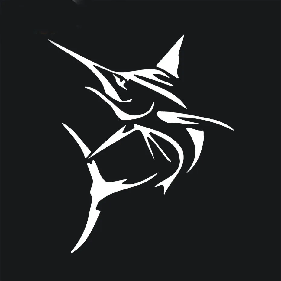 

Creative Tribal Marlin Fish Bone Wall Sticker Small Computer Decor Car Styling Window Stickers Home Decoration Art Wallpaper