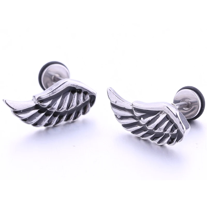 Крыло ангела модные серьги в форме Парень Девушка унисекс Прохладный