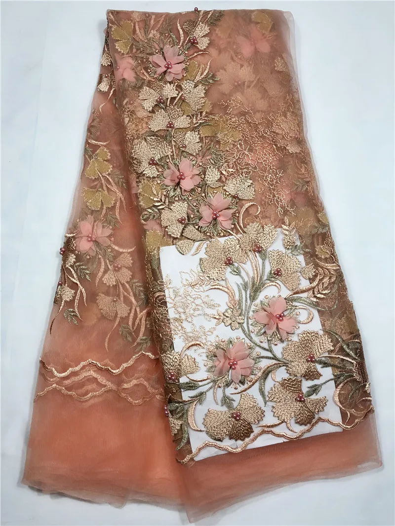 3d цветы африканская сетчатая кружевная ткань нигерийская высокого качества