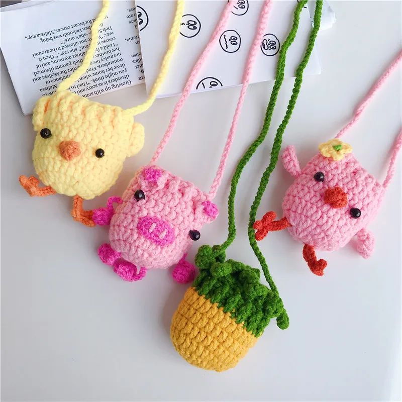 

Knitted small egg bag Headphone Case Earphone Case Box Storage Bag cosmetic Small pieces key Organizer Portable Accessories