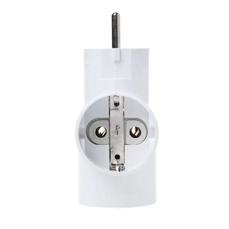 

EU Standard Convert Socket With 3 Outlets Ceramics Travel Power Adaptor