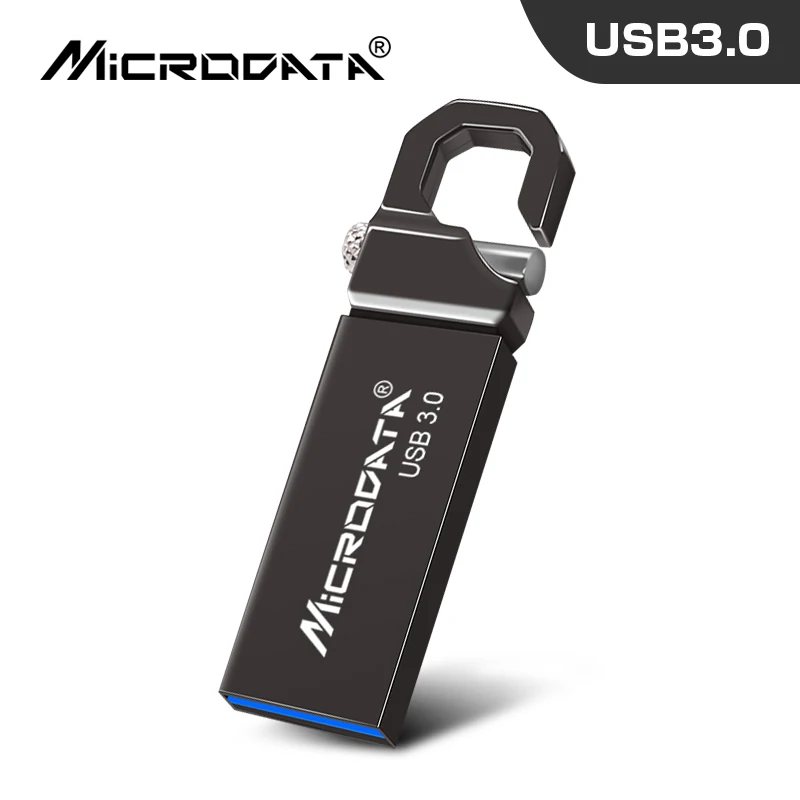 Черный Высокоскоростной USB 3,0 Металлический флеш-накопитель 16 ГБ 32 ГБ 64 ГБ 128 ГБ флеш-накопитель вращающийся мини usb флеш-накопитель 3,0 ручка карты памяти - Цвет: Черный