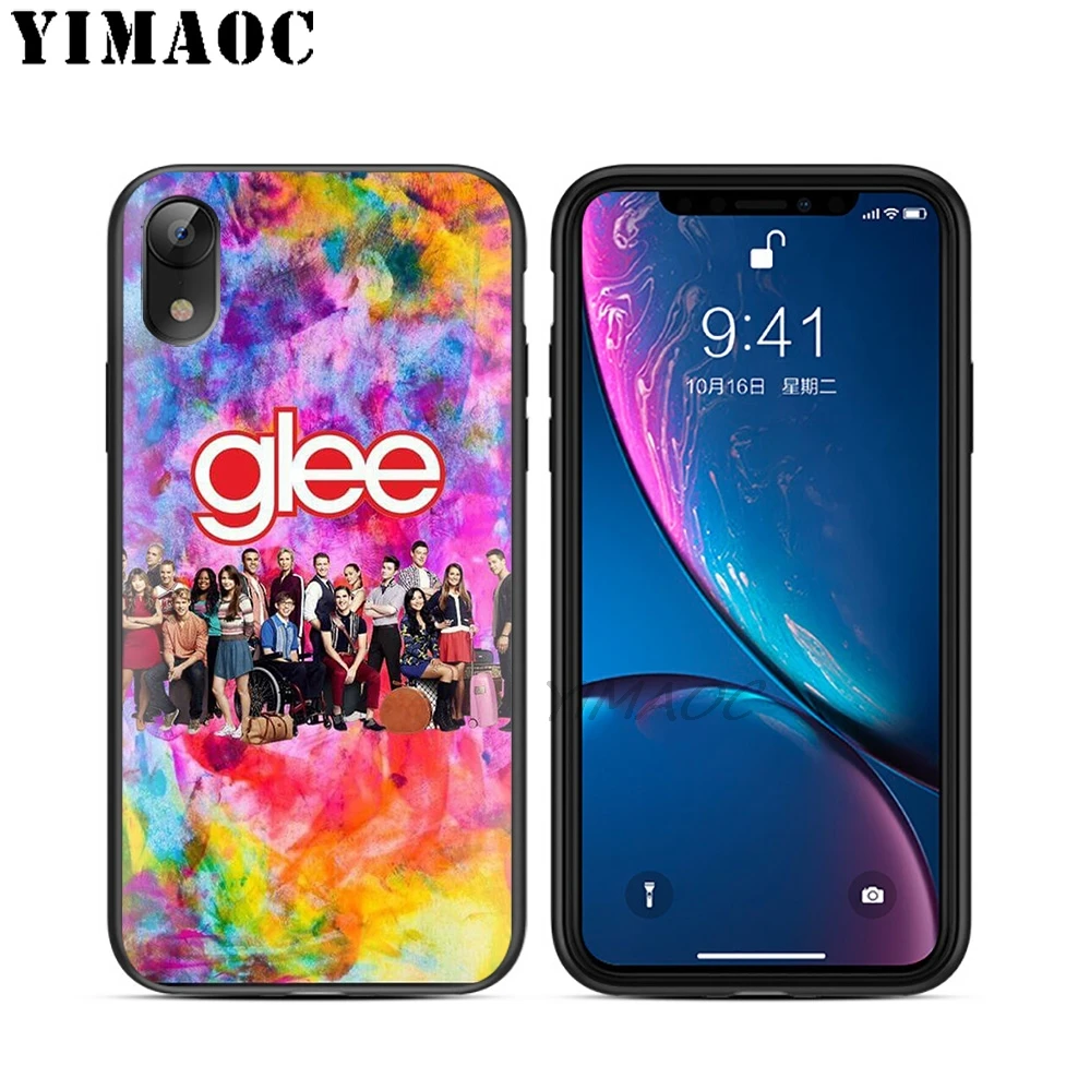 YIMAOC Glee Tv Show Soft TPU Black Silicone Case for iPhone X or 10 8 7 6 6S Plus 5 5S SE Xr Xs Max |