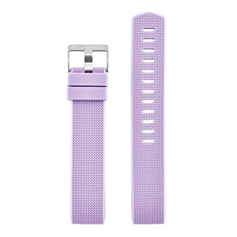Light Purple Чистый цвет мягкий силиконовый сменный мужской ремешок для наручных часов браслет для Fitbit Charge 2 Женский Мужской черный ремешок для наручных часов для FitBit 2 - Цвет ремешка: Light Purple