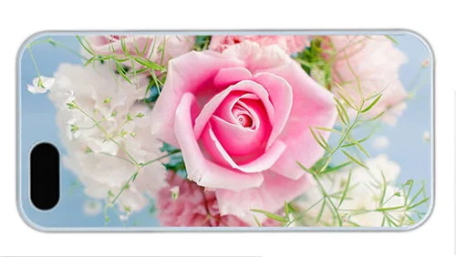 Free Shipping Hipster for iPhone 5 covers best pink rose bouquet 5/5S |