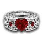Новая мода натуральный камень, соответствующий месяцу рождения Свадебное обручальное кольцо в форме сердца, нежная Перевозка груза падения N-24