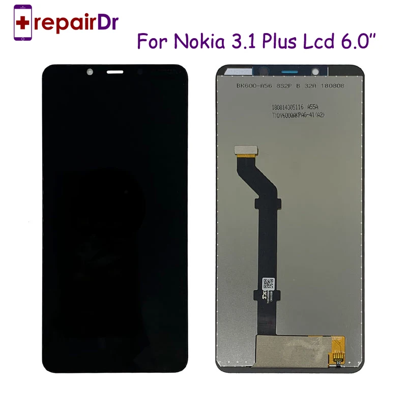 Протестирован для Nokia 3,1 Plus ЖК-дисплей и кодирующий преобразователь сенсорного экрана в сборе сменный ЖКД для Nokia 3,1 Plus lcd