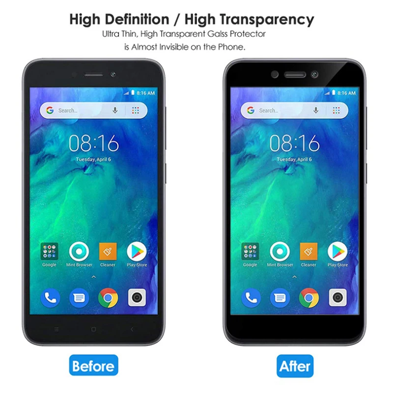 3D закаленное стекло с высоким содержанием алюминия для Xiaomi Redmi Go полноэкранная