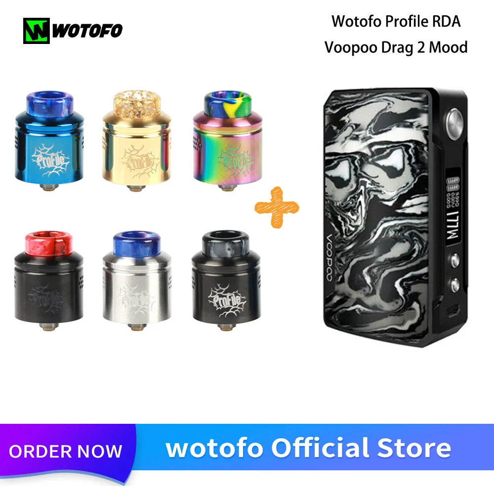 Оригинальный Wotofo профиль RDA распылитель для электронной сигареты резервуар с DRAG 2