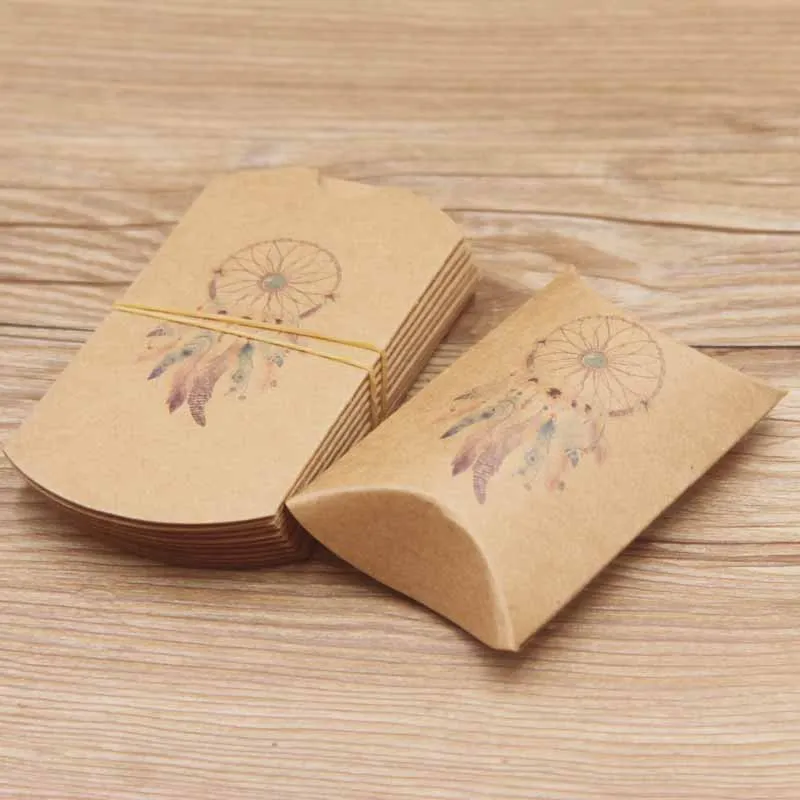 20 шт./лот подарочная упаковка коробка для подушек сделай сам спасибо Цветочный
