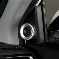 abs matte for honda cr v crv 2017 2018 2019 2020 accessories car interior a pillar speaker horn ring cover trim car styling 2pcs