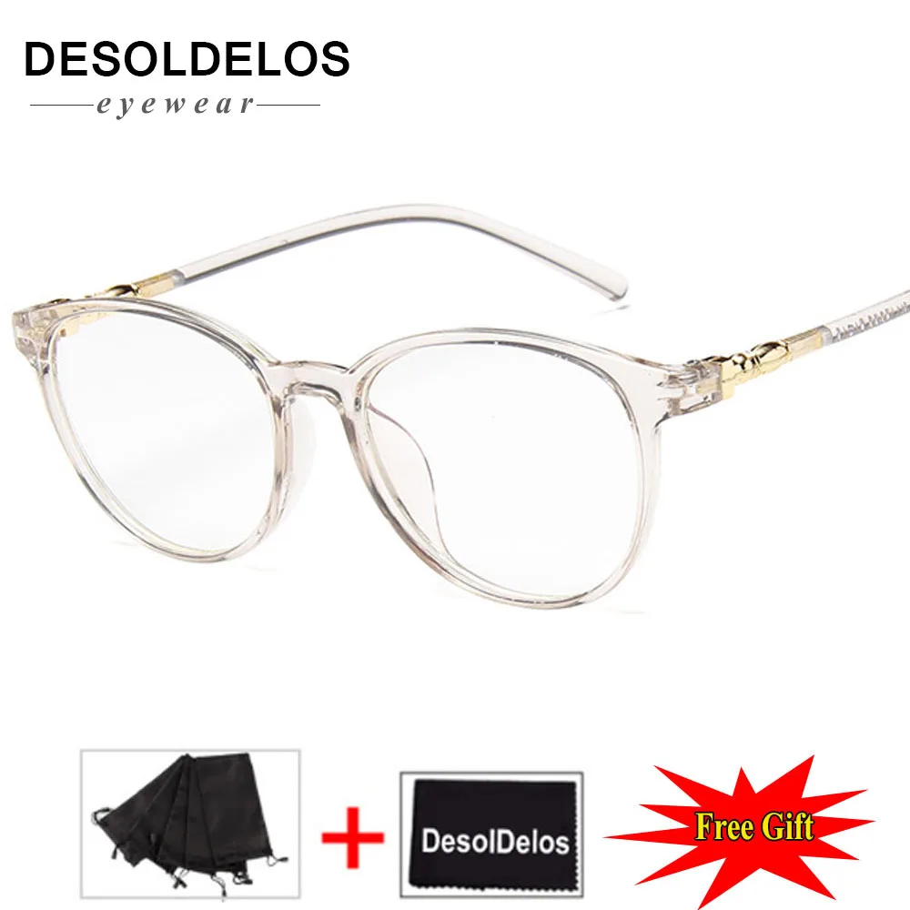 Прозрачная оправа для очков женщин и мужчин винтажная прозрачная круглые очки