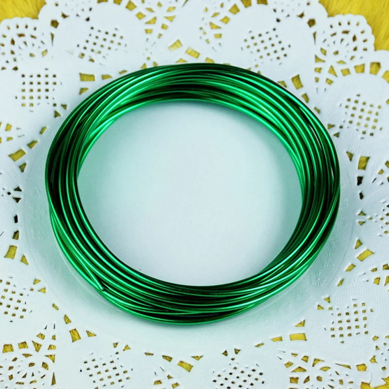 Цветная алюминиевая проволока 5 метров универсальная окрашенная металлическая