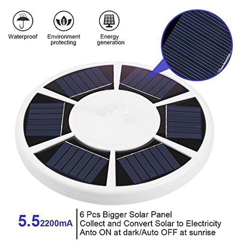 42 LED Солнечный флаг Полюс свет водонепроницаемый энергосберегающий светильник