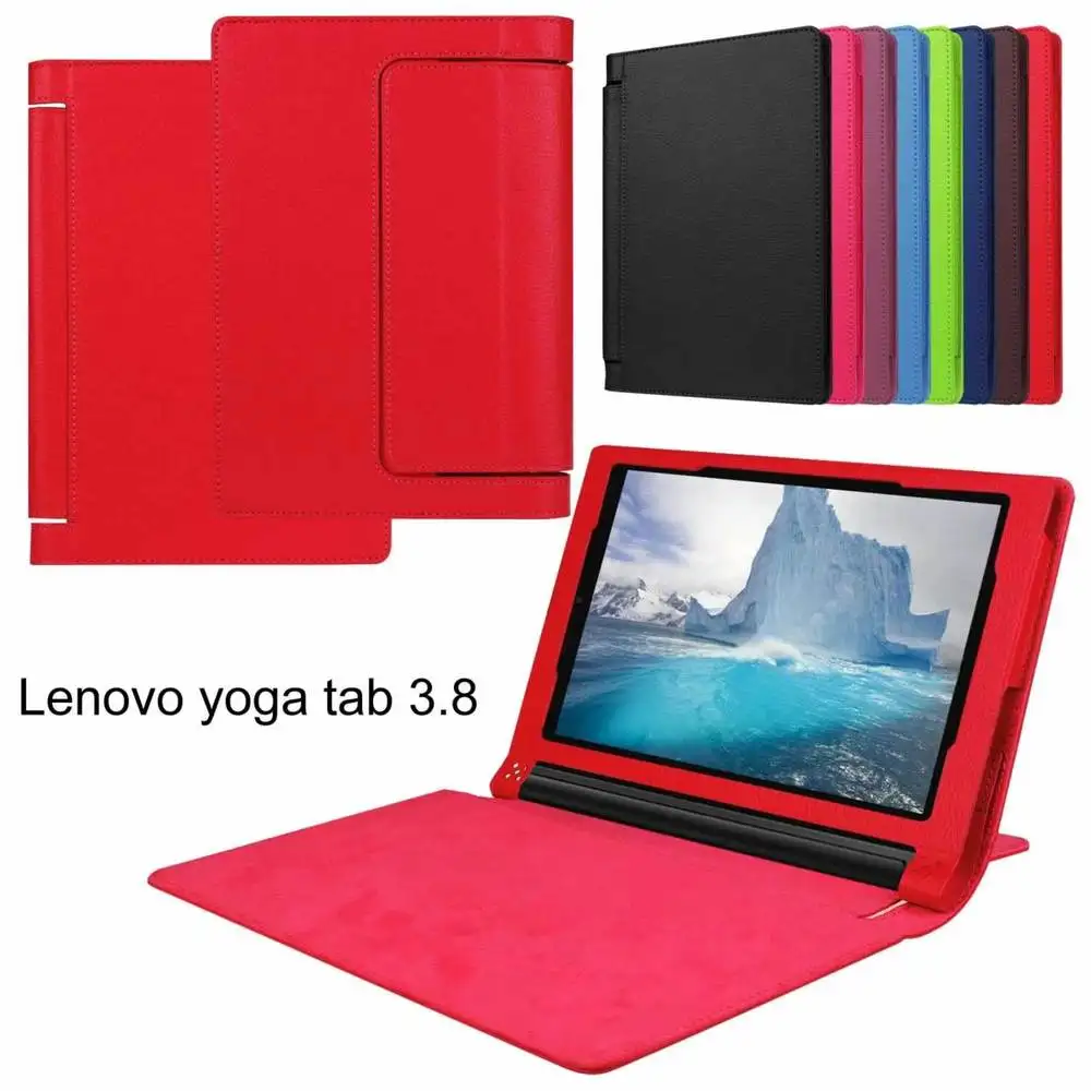 3 в 1 роскошный Личи узор из искусственной кожи чехол для lenovo Yoga tab 850F YT3 850M + пленка