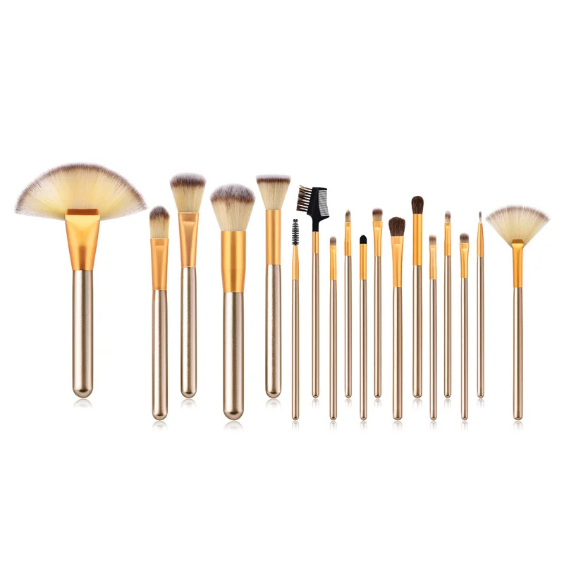 

Multifunctional Makeup Brush Champagne Color Handle Cosmetics Brush Set 669