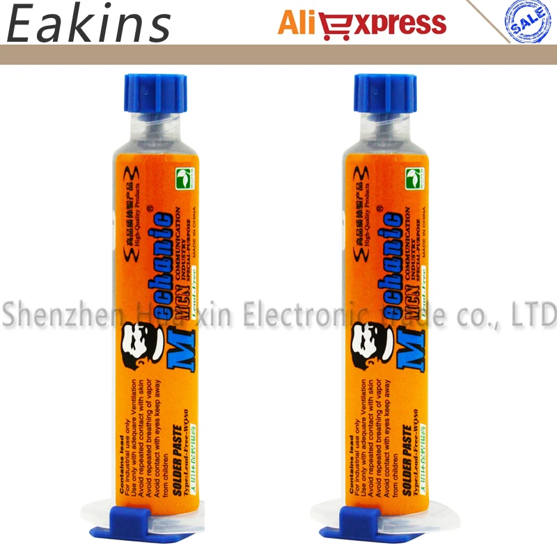 2 шт./лот MECHANIC ROHS низкотемпературная Бессвинцовая паяльная паста BGA 40 г Sn42/Bi58 для PCB