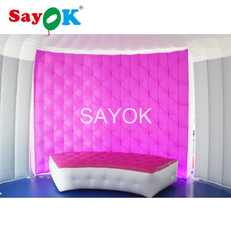 Гигантская надувная фотобудка комбинированная палатка стена и надувной диван