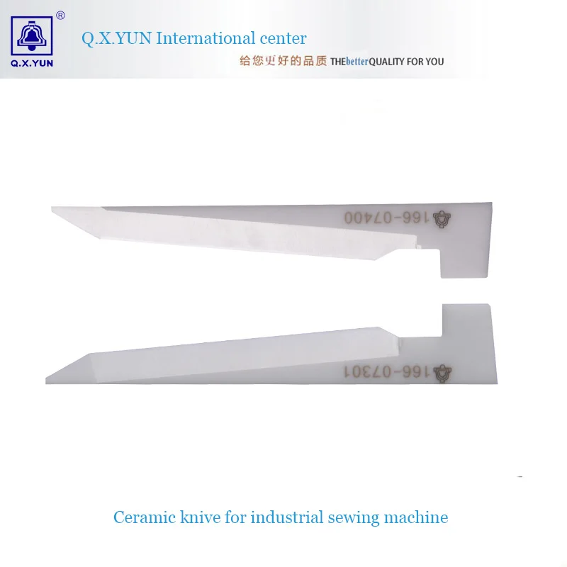 

Q.X.YUN ceramics knive for Q.X.YUN bag machine industrial sewing machine parts 166-07301/166-07400