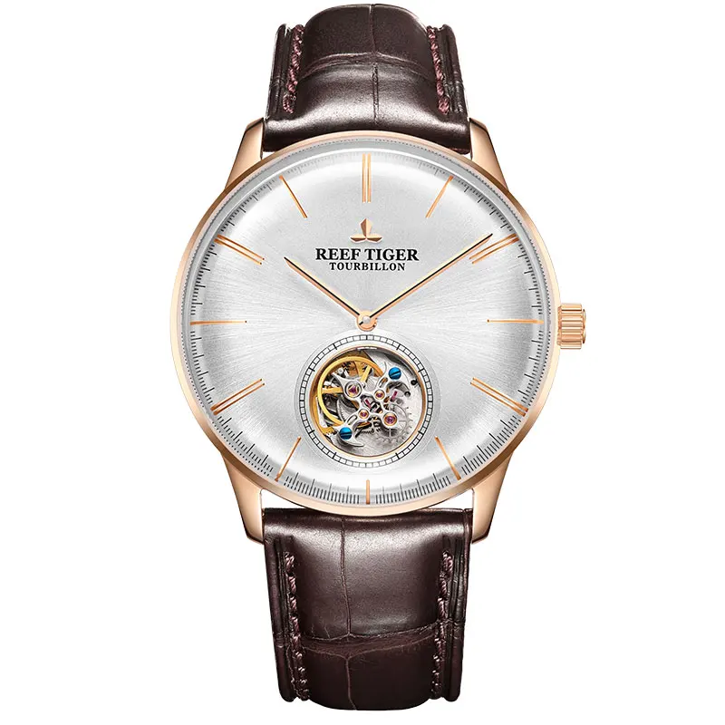 Риф Тигр/RT лучший бренд класса люкс для мужчин chaincal Tourbillon часы сапфировое стекло розовое золото часы relogio masculino RGA1930