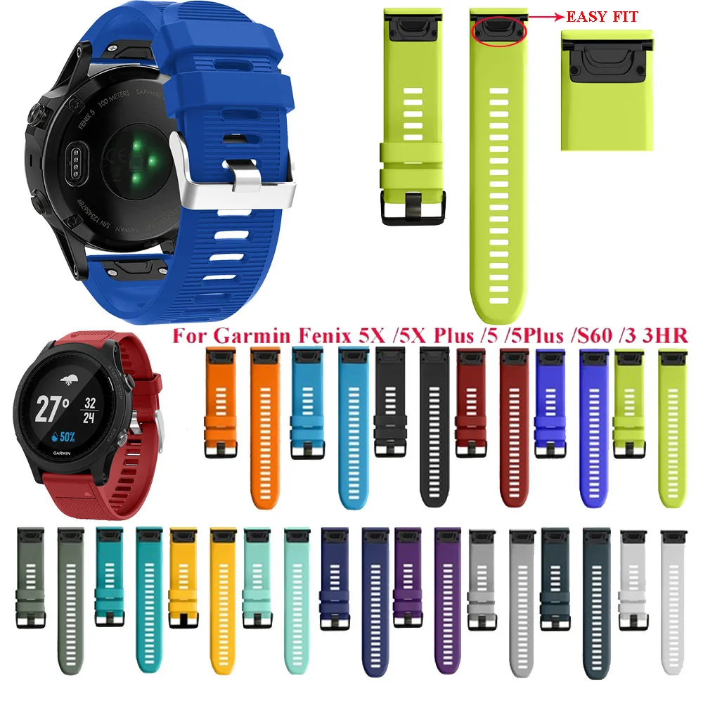26 22 20 мм ремешок для часов Garmin Fenix 5X 5 5S Plus 3 HR Forerunner 935 часы быстросъемные