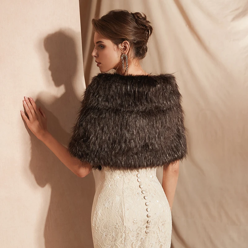 Forevergracedress 2019 элегантная мягкая осенне-зимняя Свадебная накидка из