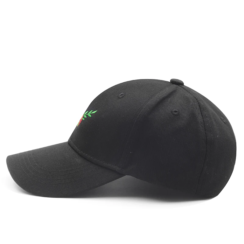 2018 Новая роза Бейсбол Кепки Для мужчин женщин Повседневное Snapback кости черный хип