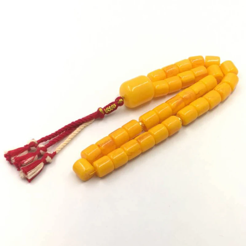 Большие размеры Tasbih 33 66 99 бусины из смолы Ambers цвет хлопок кисточки Высокое