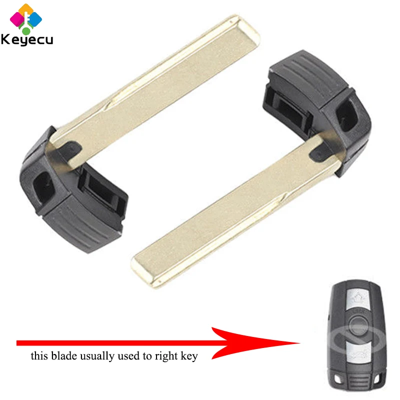 Запасная пара KEYECU аварийный вставной Автомобильный ключ без чипа-FOB для BMW E60 E61 E70